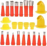 1Set Caulking Nozzle Tips with Bases Durable Caulking Tools for Home Kitchen Bathroom and DIY Projects Compatible with Caulking Glue