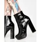 6 Dolls Kill Black Patent Dangerous Sexy Platform Ankle Boot
