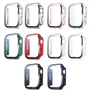 For Apple Watch 40/41/44/45/49mm Hard Case with Tempered Glass Screen Protector