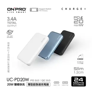 ONPRO 2.4A 3.4A PD 20W 雙孔 USB 充電器 充電頭 豆腐頭 適用 iphone 14 15