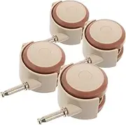 Abaodam 4pcs Rubber Swivel Caster Wheels with Brake for Cribs and Furniture Silent Rolling Replacement Wheels for Easy Installation Fit for Office Chairs