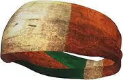[CADREWY] Irish Flag Print Stylish Sports Sweatband Stretchy Breathable and Moisture Wicking Headband for Gym