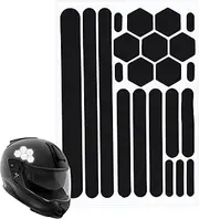 Black Reflective Stickers | Night high Visibility Safety Reflective Helmet Tape |Stripes Stickers for Motorcycle Helmet | Simple Self-Adhesive Reflectors for Bike Stroller