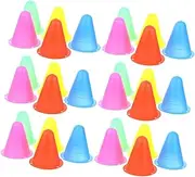 Mikinona 30Pcs Roller Skating Training Cones Colorful Sports Spot Markers for Agility Practice Lightweight and Portable Soccer Training Equipment for Football and Skating