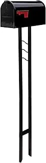 Architectural Mailboxes Elite, Easy-Install, Medium Capacity, Galvanized Steel Black, Mailbox & Post Combo, MC11KITBAM