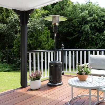Jumbuck Outdoor Gas Patio Heater Propane Butane LPG Portable Heat Stand Steel BK