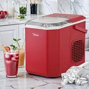 Vevare Ice Maker Machine 12kg Capacity Ice Maker with Handle Protable Ice Cube Maker for Indoor and Ourdoor Red