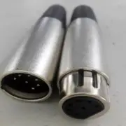 Pair 7 Pin XLR Male + Female Connector Plug Adapter