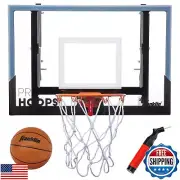 Franklin Sports Wall Mounted Basketball Hoop – Fully Adjustable – Shatter Res