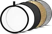 SmallRig 42" 110cm Photography Reflector 5-in-1 Collapsible Circular Light Reflector, Translucent, Silver, Gold, White and Black, with Carrying Bag（110cm - 4130