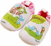 [24station] Baby First Walkers Soft Sole Cotton Toddler Shoes Green Bird