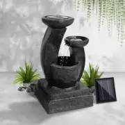 Gardeon Solar Power Fountain Water Feature Three-Tier Bird Bath with 3W Solar...