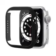 MCC For Apple Watch 4/5/6/SE Gen 1/2 Case w/ Tempered Glass Protector 44mm [Black]