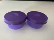 Tupperware Large Smidgets Dressing Container 1oz Set of 2 Purple New Purple