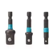 3Pcs 1/4 "3/8" Socket Adapters HexShank Drill bit Extension Rod Power Tool