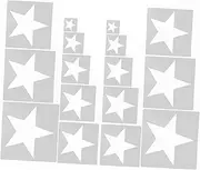 Homoyoyo 16 Pcs Star Stencil Reusable Paint Stencils Star Drawing Stencils for Painting On Wood Craft Canvas Fabric Home Wall Decoration
