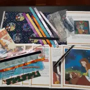 Disney Junk Journal Supplies Beauty Beast Fabric Ribbon Book Pages Ephemera K