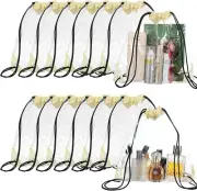 ✨30 Pieces Clear Drawstring Backpack, Plastic Waterproof Transparent Stadium Bag