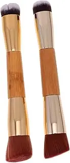 CTIRCHIU 2pcs Double Ended Blending Brush for Face Powder Makeup Handle Soft Bristles for Blush and Application for Women Special Occasions