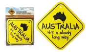 'Australia - It's A Bloody Long Way' - Metal Road Sign Small