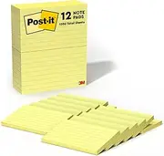 Post-it Notes 76mm x 127mm Canary Yellow Lined