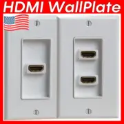 HDMI WallPlate Single Dual Port Face Plate HDMI Insert 4K UHD ARC Ethernet White