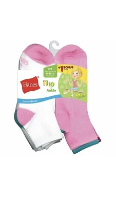 Hanes ComfortBlend EZ-Sort Little Girls' Ankle Socks 11-Pack