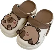 [XUNBAI] Cute Capybara Slippers for Kids,Kids Girls Boys Clogs Garden Shoes,Funny Toddler Animal Slides Sandals,Water Shower Beach Pool Slippers Indoor Outdoor