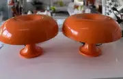 New. Authentic Artemide Nesso Table Lamp. Orange. Set Of 2.