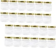 LOPUNER 24pcs Transparent Honey Jars with Sealed Lids Kitchen Jam Bottles for Fruits and Condiments and Practical Food Storage Containers