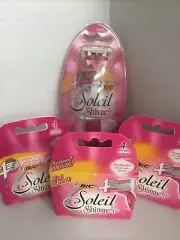 Bic Soleil Shimmer Razor AND 14 cartridges 4 Flexible Blades -Pivot Head Shaver