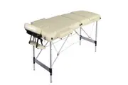 YES4HOMES 3 Fold Portable Aluminium Massage Table Massage Bed Beauty Therapy Beige