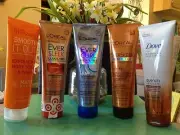Loreal shampoo/conditioners; dove shampoo; you are amazing mango body scrub bund