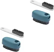 BESPORTBLE 2sets Laundry Scrub Brush Soft Bristle Cleaning Brush for Clothes and Shoes Design Convenient for Household Use Removable for Easy Cleaning 2pcs*2