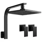 Cefito WElS 8'' Rain Shower Head Taps Square High Pressure Wall Arm DI