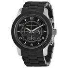 Michael Kors Runway Black Dial SS Silicone Chrono Quartz Men's Watch MK8107