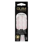 Glam by Manicare Square Press On Nails Kit (French Pink) - Short
