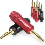 UCINNOVATE Pin Banana Plugs for Speaker Wire, 8Pcs Gold-Plated Speaker Wire Connector for Home Theater, Audiophile Speaker Cable Banana Plugs for Audio, Speaker Terminals, HiFi Sound System, Receiver