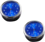 iplusmile 2 Pcs Car Clock Quartz Clock Vehicle Clock Luminous Clock Car Dashboard Clock Car Mounted Clock Glass Blue