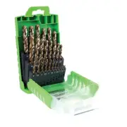 BRISTOL BTW25MCO by Alpha 25 Piece HSS, M35 Cobalt Drill Set Metric 1mm-13mm