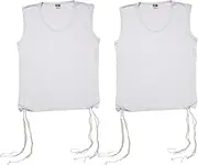 [MASORET] Set: Pair of Kosher Tzitzit Undershirt, 100% Cotton Fabric Comfortable Quality, Sweat Free T-Shirt Tzitzis Vest