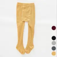 在飛比找momo購物網優惠-【橘魔法】純色直條 兒童褲襪 連褲襪 大童 褲襪(兒童襪 橘