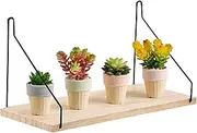 Cileznw Wall Mounted Floating Bathroom Shelf - Mounted Rustic Wood Shelf for Display, Non-Piercing Storage Rack for Display Display Display Shelf Collections, Pictures, Ornaments