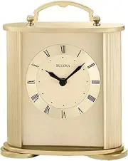 [Bulova] Clocks B1719 Arthur Brushed Gold 6.5”H x 5.5” W x 2.25” D