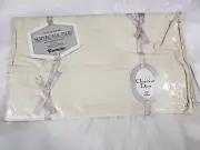 Wamsutta Christian Dior Supercale Plus Twin Flat Sheet Beige Off White Eggshell