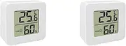 Binxind 2X Mini Indoor Thermometer LCD Digital Temperature Room Hygrometer Gauge Sensor Humidity Meter Home