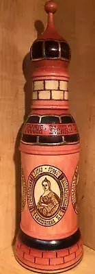 EUROPEAN TSARS BOTTLE CASE HOLDER VODKA WINE WOOD BURNED HANDMADE NEW 18"