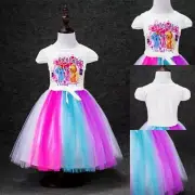 Beautiful My Little Pony Dress Costume Toddler Girls Rainbow Dash Girls Dresses