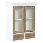 Wooden Kitchen Wall Cabinet Shelf Storage Cupboard White 49x22x59cm