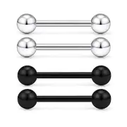 ROSTIVO Tongue Rings for Women and Men Stainless Steel Stud Barbell Tongue Ri...
